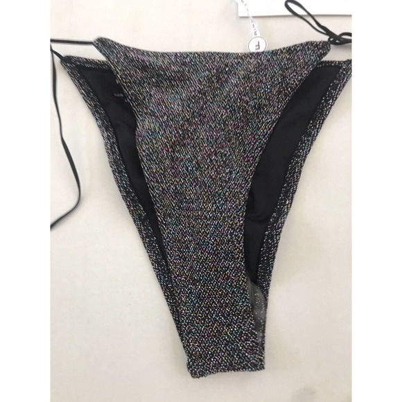 White Fox Boutique Boardwalk Rainbow Lurex String Bikini Bottom Swim - Picture 2 of 11